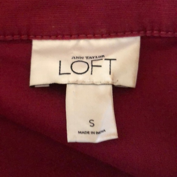 Loft maroon military style cotton jacket - Picture 5 of 8